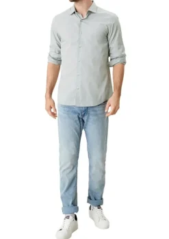 s.Oliver Hemd Langarm Slim Fit Baumwolle grün 2109893