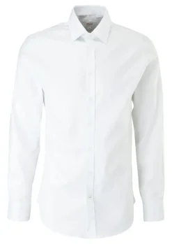 s.Oliver Hemd Langarm Slim Fit Kentkragen Manschetten weiß S21 2107821