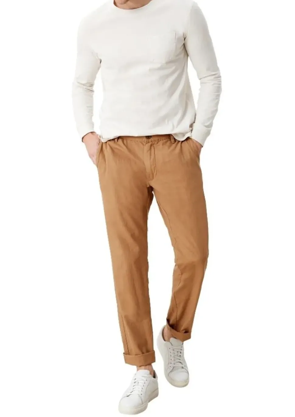 s.Oliver Herren Chino- Hose Leinenmix 5- Pocket- Form braun S12 2113857