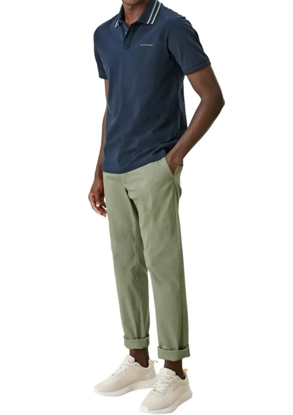 s.Oliver Herren Poloshirt mit Streifendetail blau, grün S13 2113224