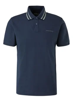 s.Oliver Herren Poloshirt mit Streifendetail blau, grün S13 2113224