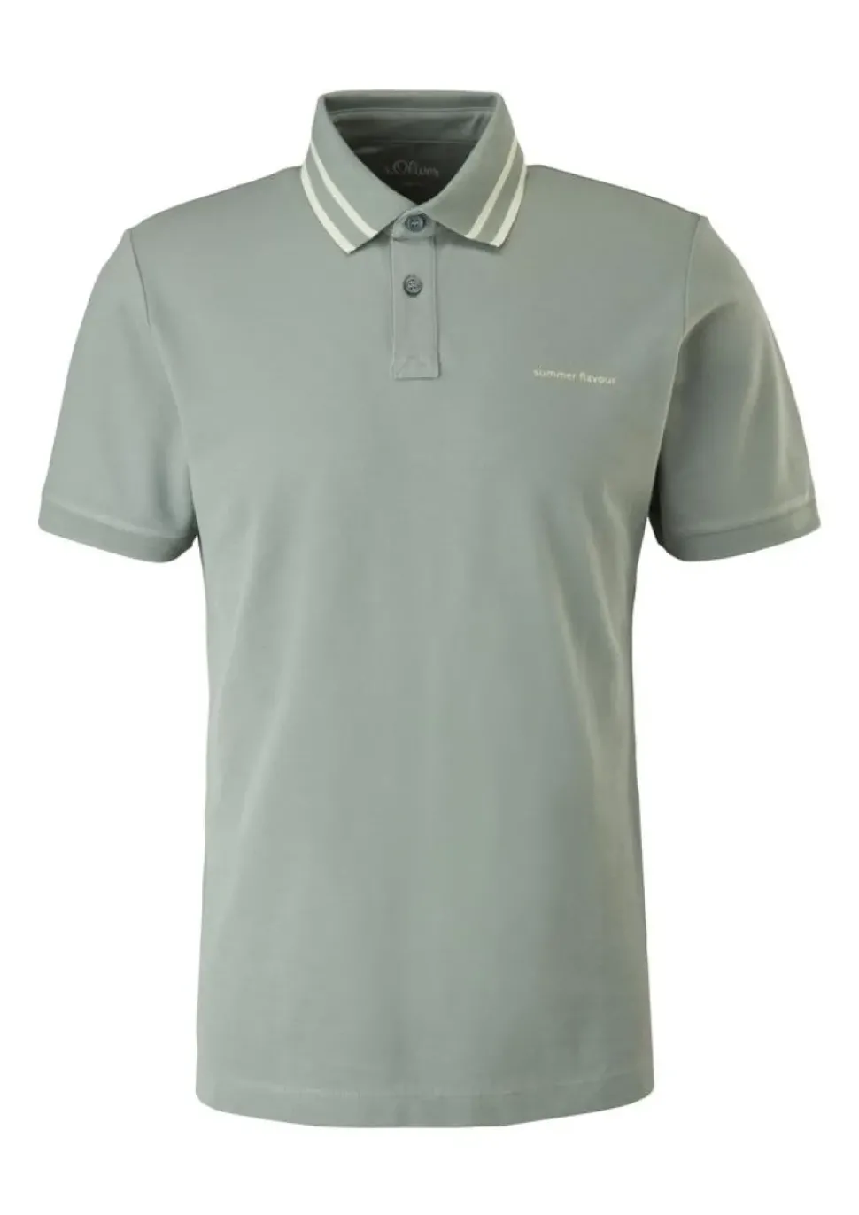 s.Oliver Herren Poloshirt mit Streifendetail blau, grün S13 2113224