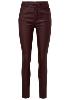S.Oliver Jeans-Hose in Lederoptik rot, schwarz S14 2138954