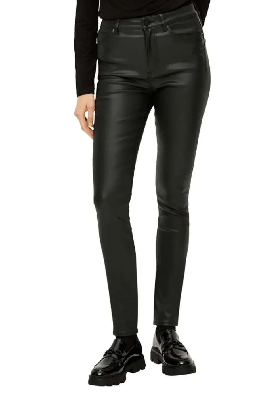 S.Oliver Jeans-Hose in Lederoptik rot, schwarz S14 2138954