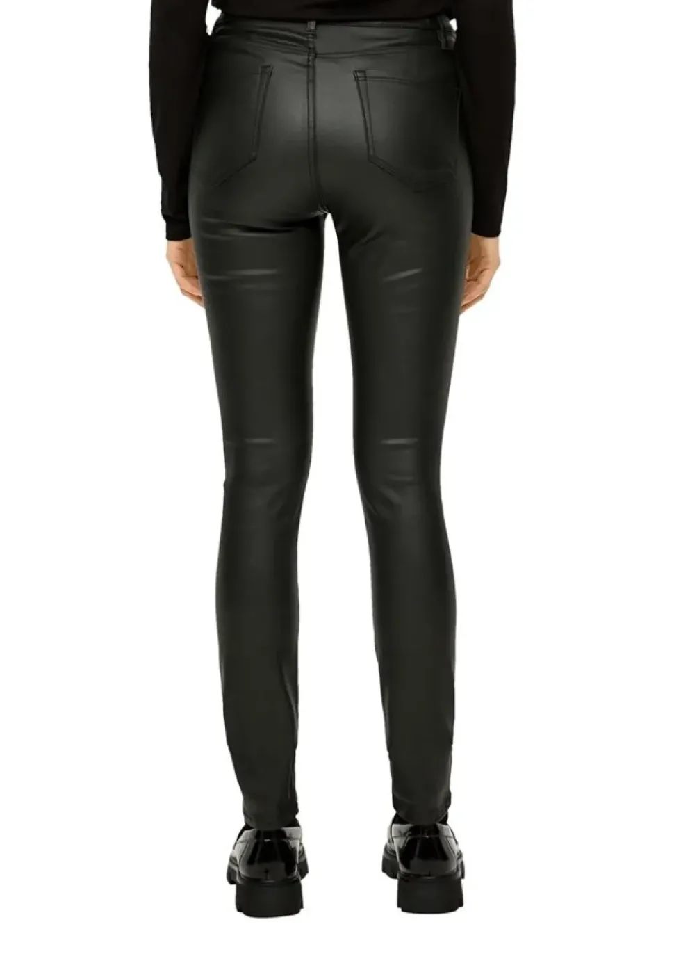 S.Oliver Jeans-Hose in Lederoptik rot, schwarz S14 2138954