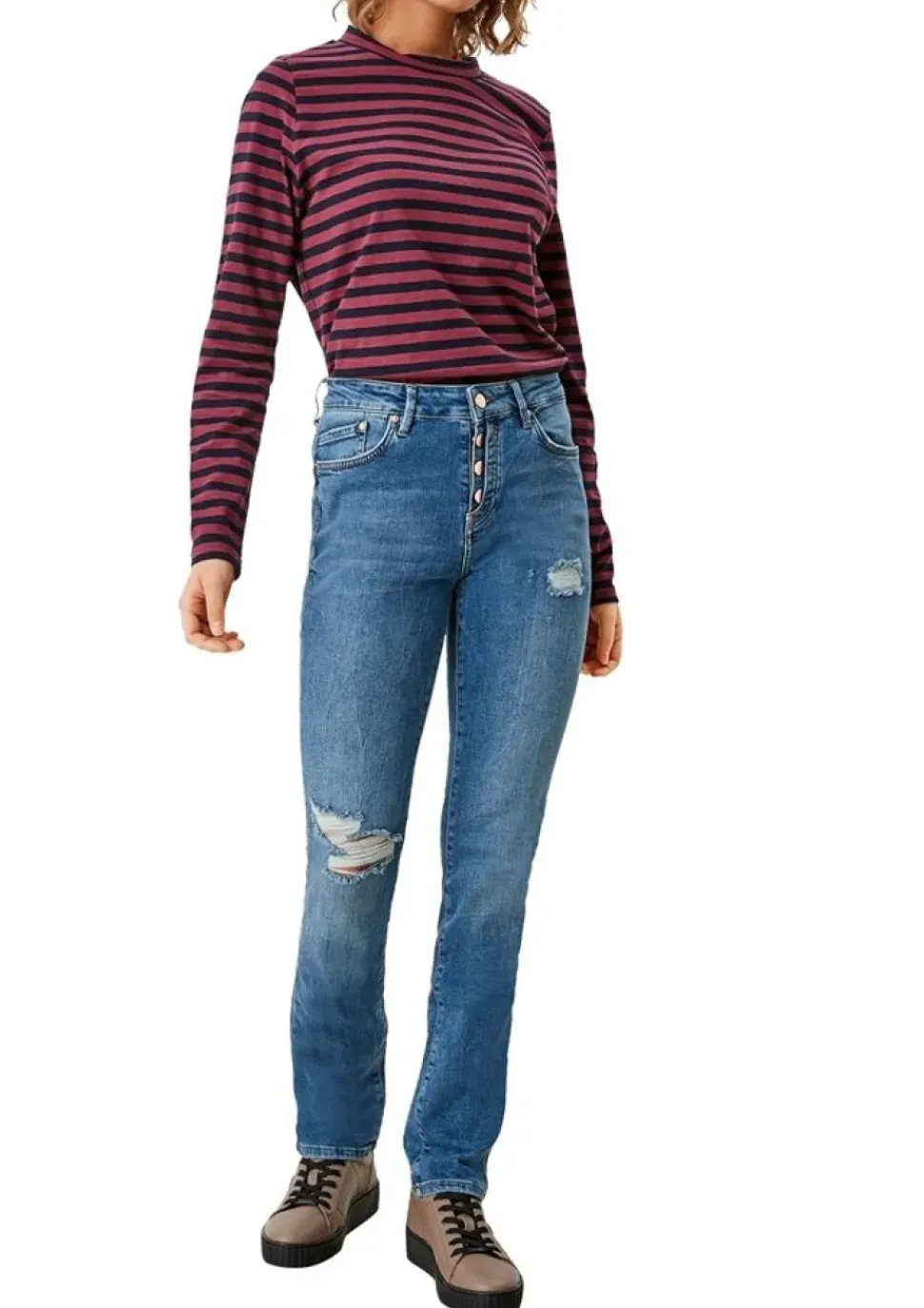 s.Oliver Jeans Slim-leg used Look blau S21 2113737