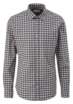 s.Oliver Karohemd aus Baumwollstretch braun S13  2125895