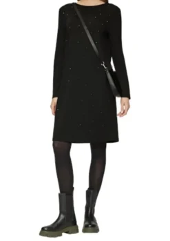 s.Oliver kurze Jersey Kleid Damen schwarz S24 2160122