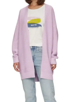 s.Oliver Kuscheling-weiche Strickjacke Damen lila&blue S24 2154766