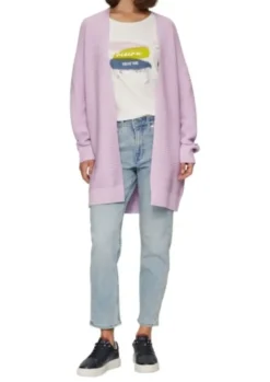 s.Oliver Kuscheling-weiche Strickjacke Damen lila&blue S24 2154766