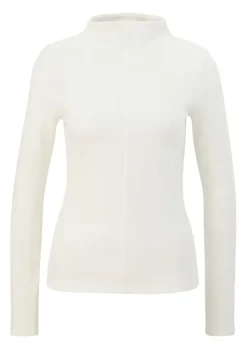 S.Oliver Longsleeve aus Baumwollstretch weiß, grün S23 2137228