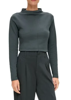 S.Oliver Longsleeve aus Baumwollstretch weiß, grün S23 2137228