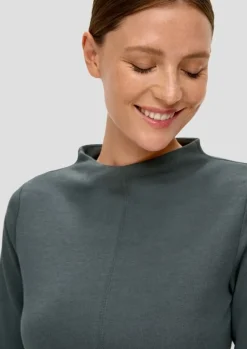 S.Oliver Longsleeve aus Baumwollstretch weiß, grün S23 2137228