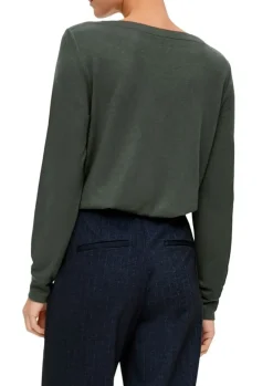 S.Oliver Longsleeve braun & grün S23 2136900