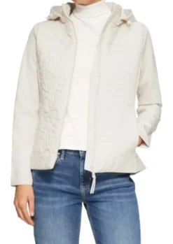 s.Oliver Materialmix Jacke Damen weiß&schwarz S25 2160409