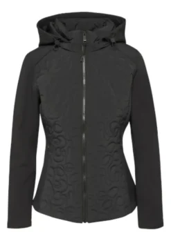 s.Oliver Materialmix Jacke Damen weiß&schwarz S25 2160409