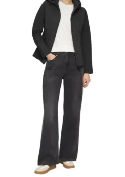 s.Oliver Materialmix Jacke Damen weiß&schwarz S25 2160409