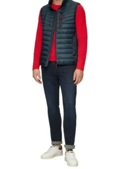 s.Oliver Outdoor-Weste Herren blue&black S24 2150251