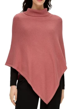 S.Oliver Poncho aus Viskose-Baumwoll-Mix orange, grün S23 2135651