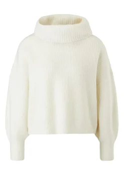 s.Oliver Pullover Rippstruktur Rollkragen weiß,orange, grün, schwarz S22 2120703