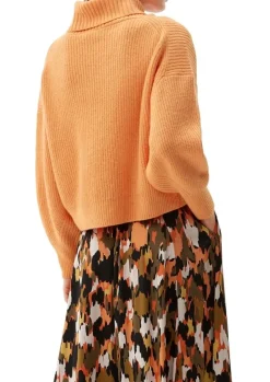 s.Oliver Pullover Rippstruktur Rollkragen weiß,orange, grün, schwarz S22 2120703