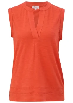 s.Oliver Relaxed Fit T - Shirt mit Lochstickerei S14 2144785