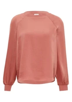 s.Oliver Satin Bluse Damen orange & grau S24 2158758