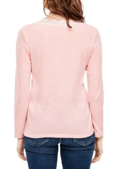 s.Oliver Shirt Langarm Spitze Melange 05912316893 1277045