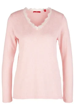 s.Oliver Shirt Langarm Spitze Melange 05912316893 1277045
