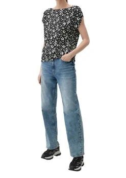 s.Oliver Shirt mit U-Boot-Ausschnitt pink, blau, grün, schwarz S13 2132634