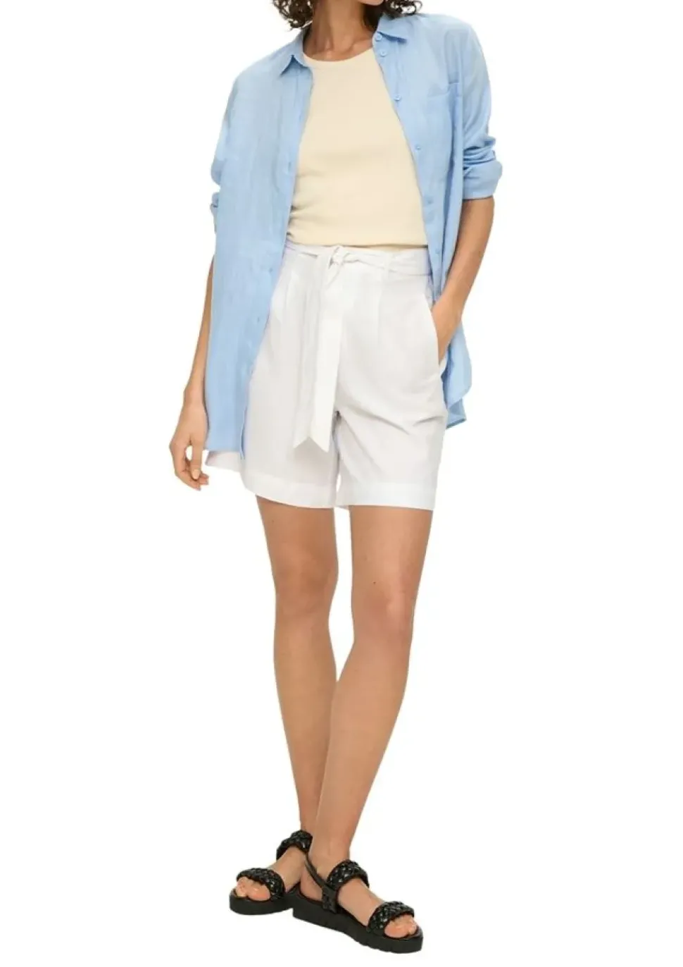 s.Oliver Shorts Leinenmix mit Guertel S14 2146168