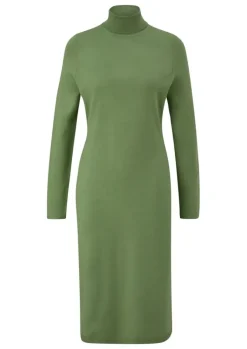 S.Oliver Strickkleid grün & schwarz S23 2138237