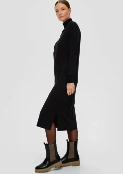 S.Oliver Strickkleid grün & schwarz S23 2138237
