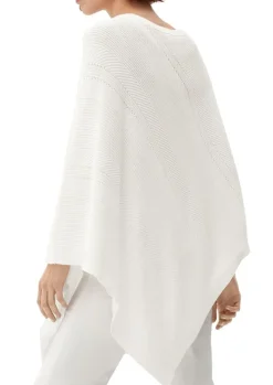 s.Oliver Strickponcho aus Viskosemix weiß, blau, orange S13  2128002
