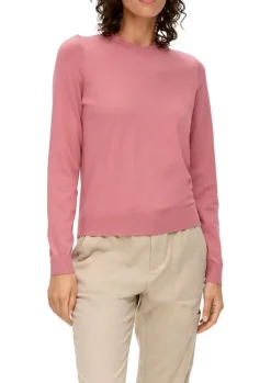 S.Oliver Strickpullover aus Viskosestretch orange, schwarz S14 2135257