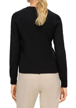 S.Oliver Strickpullover aus Viskosestretch orange, schwarz S14 2135257