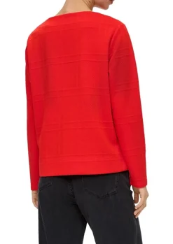 S.Oliver Sweatshirt mit Musterstruktur rot & schwarz S23 2139339