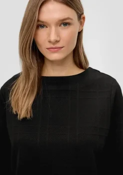 S.Oliver Sweatshirt mit Musterstruktur rot & schwarz S23 2139339