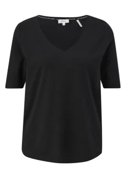 s.Oliver T-Shirt mit Rollsaum weiß, grün, schwarz, orange S13  2130253