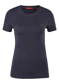 s.Oliver T - Shirt mit Rundhalsausschnitt navy 2060851