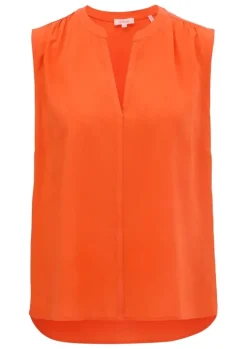 s.Oliver Viskosebluse mit Raffung weiß, orange S13  2131743