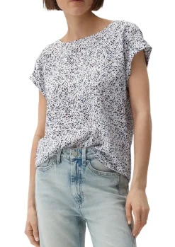s.Oliver Viskosebluse mit Rückenausschnitt schwarz, weiß S13  2132617