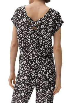s.Oliver Viskosebluse mit Rückenausschnitt schwarz, weiß S13  2132617