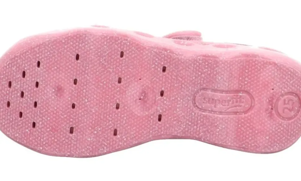 superfit BUBBLE Rosa Hausschuh mit Klettverschluss 1-006271-5500