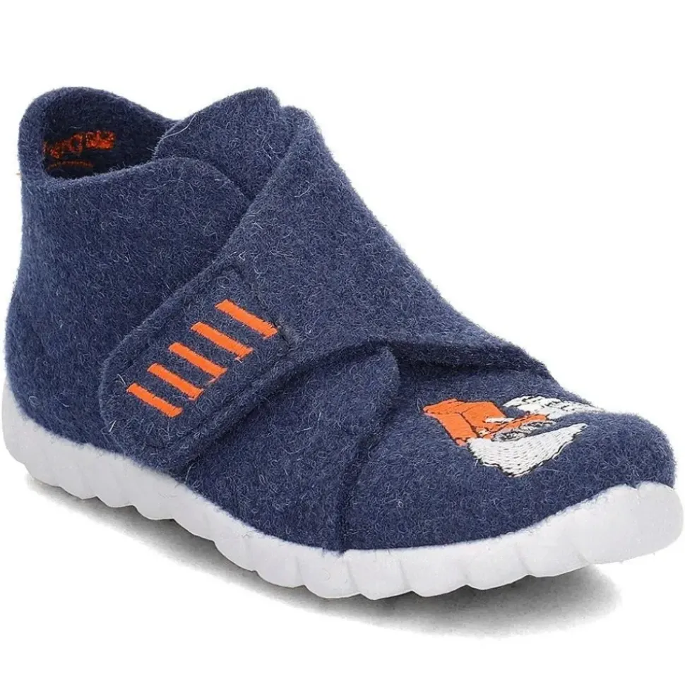 superfit HAPPY blau Filz Hausschuh 3-00291-80