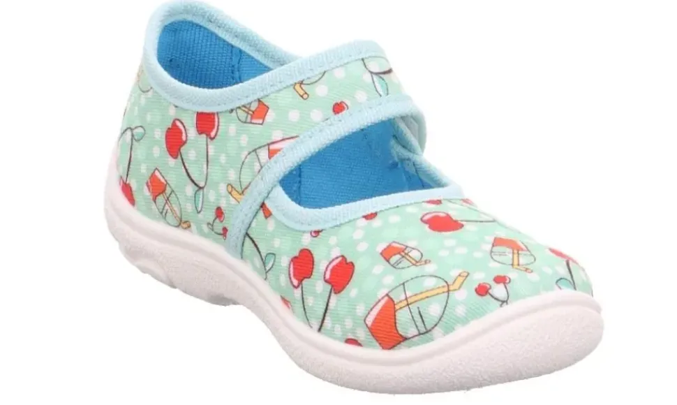 SUPERFIT Hausschuh BELINDA Grün Rot 1-800288-7010