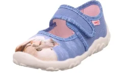 Superfit Hausschuh BONNY Blau mehrfarbig Horses 1-000281-8400