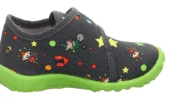 superfit Hausschuh mit Klettverschluss SPOTTY grau/mehrfarbig S23 1-009246-2070