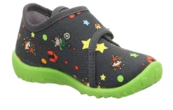 superfit Hausschuh mit Klettverschluss SPOTTY grau/mehrfarbig S23 1-009246-2070