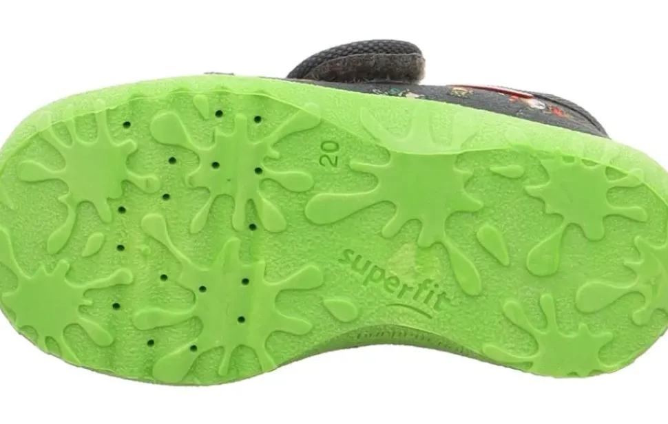 superfit Hausschuh mit Klettverschluss SPOTTY grau/mehrfarbig S23 1-009246-2070
